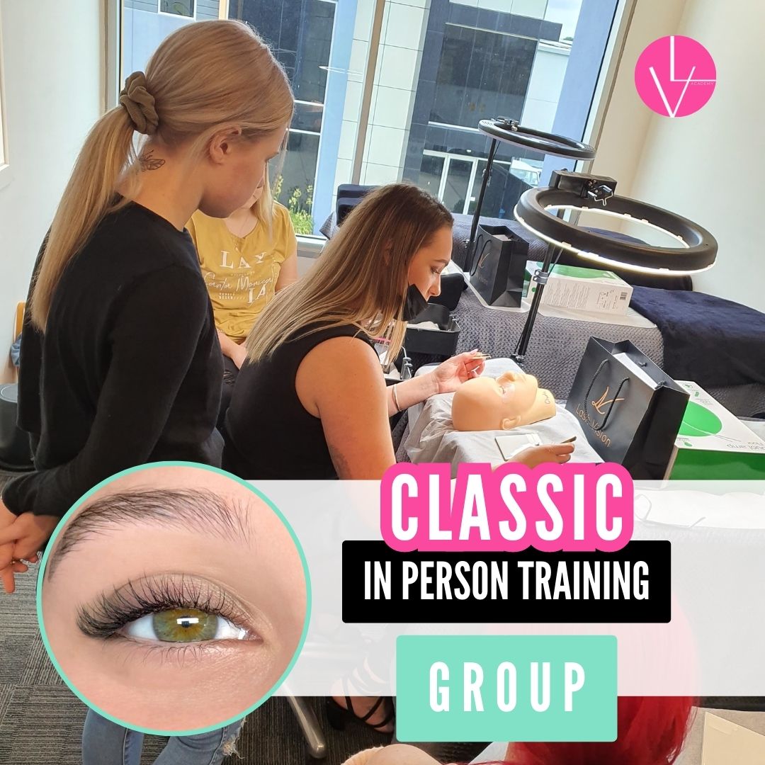 lash vision classic eyelash extension course in person group training